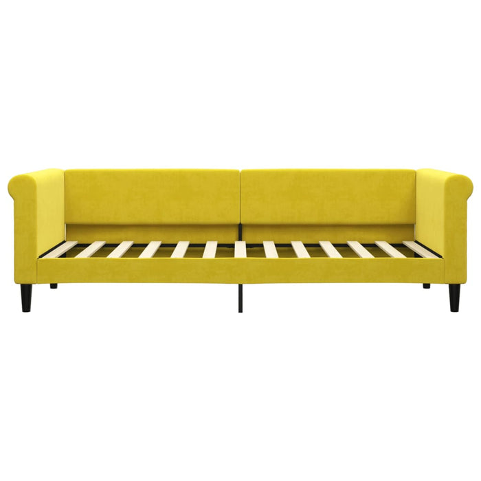Divano Letto con Materasso Giallo 80x200 cm in Velluto 3197745