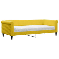 Divano Letto con Materasso-Sofa Letto-Daybed Giallo 90x200 cm in Velluto 788944