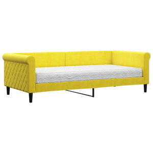 Divano Letto con Materasso Giallo 90x200 cm in Vellutocod mxl 120849
