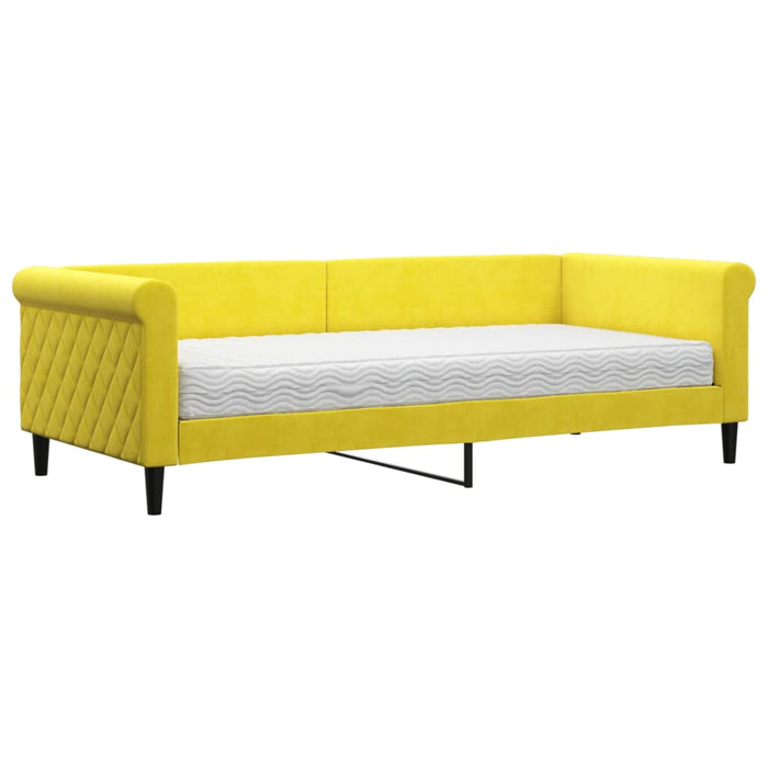 Divano Letto con Materasso Giallo 90x200 cm in Vellutocod mxl 120849
