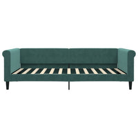 Divano Letto con Materasso Verde Scuro 100x200 cm in Velluto 3197756
