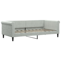 Divano Letto con Materasso Grigio Chiaro 90x190 cm in Vellutocod mxl 101390