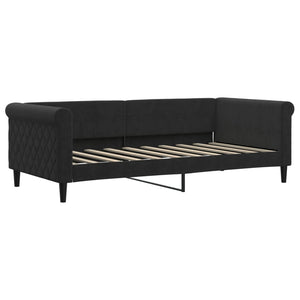 Divano Letto con Materasso Nero 90x190 cm in Velluto 3197762