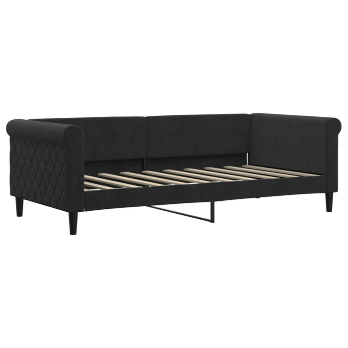 Divano Letto con Materasso Nero 90x190 cm in Velluto 3197762