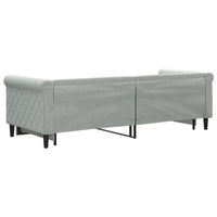 Divano Letto con Letto Estraibile-Sofa Letto-Daybed Grigio Chiaro 80x200 Velluto 848801