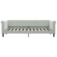 Divano Letto con Letto Estraibile Grigio Chiaro 80x200 Velluto