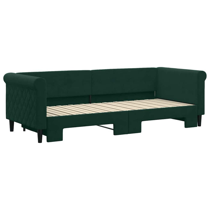 Divano Letto con Letto Estraibile-Sofa Letto-Daybed Verde Scuro 80x200cm Velluto 611137