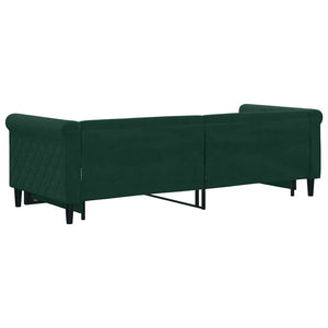 Divano Letto con Letto Estraibile-Sofa Letto-Daybed Verde Scuro 80x200cm Velluto 611137
