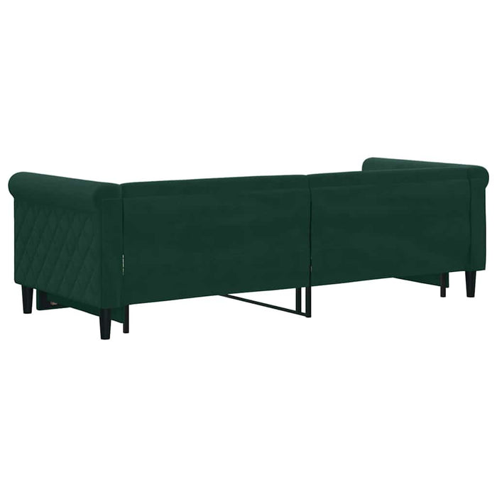 Divano Letto con Letto Estraibile-Sofa Letto-Daybed Verde Scuro 80x200cm Velluto 611137