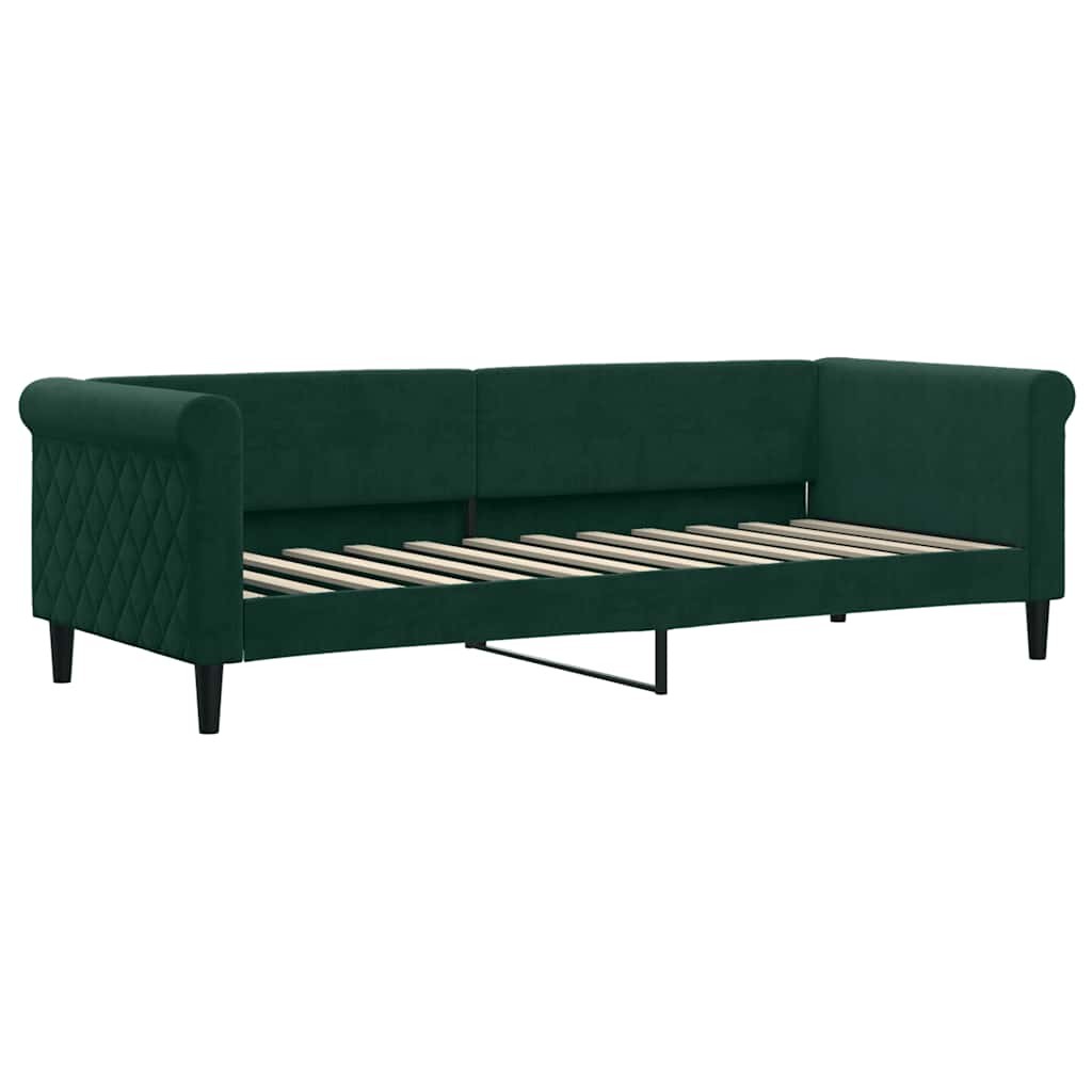 Divano Letto con Letto Estraibile-Sofa Letto-Daybed Verde Scuro 80x200cm Velluto 611137
