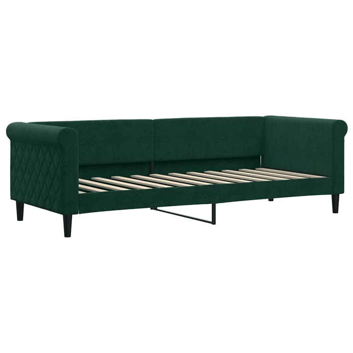 Divano Letto con Letto Estraibile-Sofa Letto-Daybed Verde Scuro 80x200cm Velluto 611137