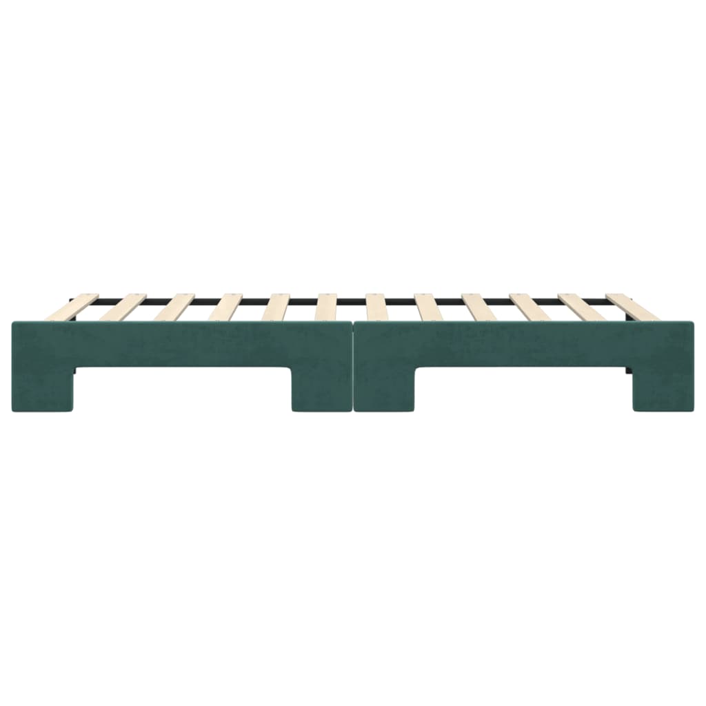 Divano Letto con Letto Estraibile-Sofa Letto-Daybed Verde Scuro 80x200cm Velluto 611137