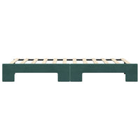 Divano Letto con Letto Estraibile Verde Scuro 80x200cm Velluto