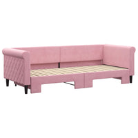Divano Letto con Letto Estraibile Rosa 80x200 cm in Velluto 3197767