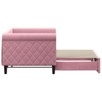 Divano Letto con Letto Estraibile Rosa 80x200 cm in Velluto 3197767