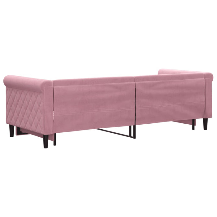 Divano Letto con Letto Estraibile Rosa 80x200 cm in Velluto 3197767