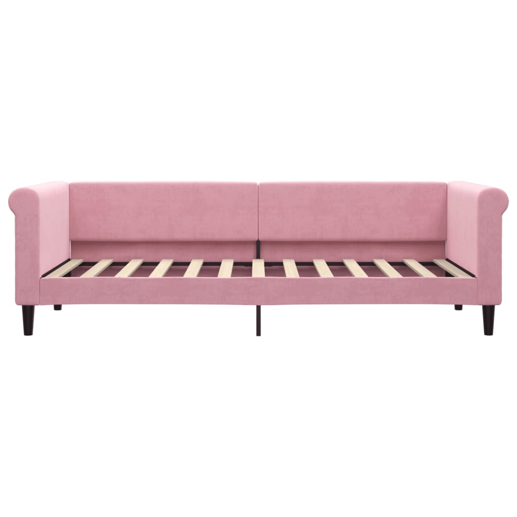 Divano Letto con Letto Estraibile-Sofa Letto-Daybed Rosa 80x200 cm in Velluto 725410