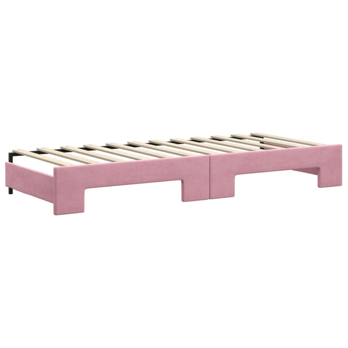 Divano Letto con Letto Estraibile Rosa 80x200 cm in Velluto 3197767