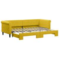 Divano Letto con Letto Estraibile-Sofa Letto-Daybed Giallo 80x200 cm in Velluto 629550