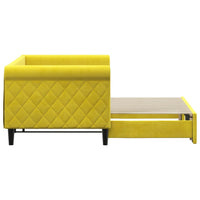 Divano Letto con Letto Estraibile Giallo 80x200 cm in Velluto 3197769
