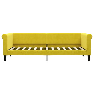 Divano Letto con Letto Estraibile Giallo 80x200 cm in Velluto 3197769
