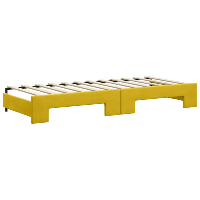 Divano Letto con Letto Estraibile-Sofa Letto-Daybed Giallo 80x200 cm in Velluto 629550