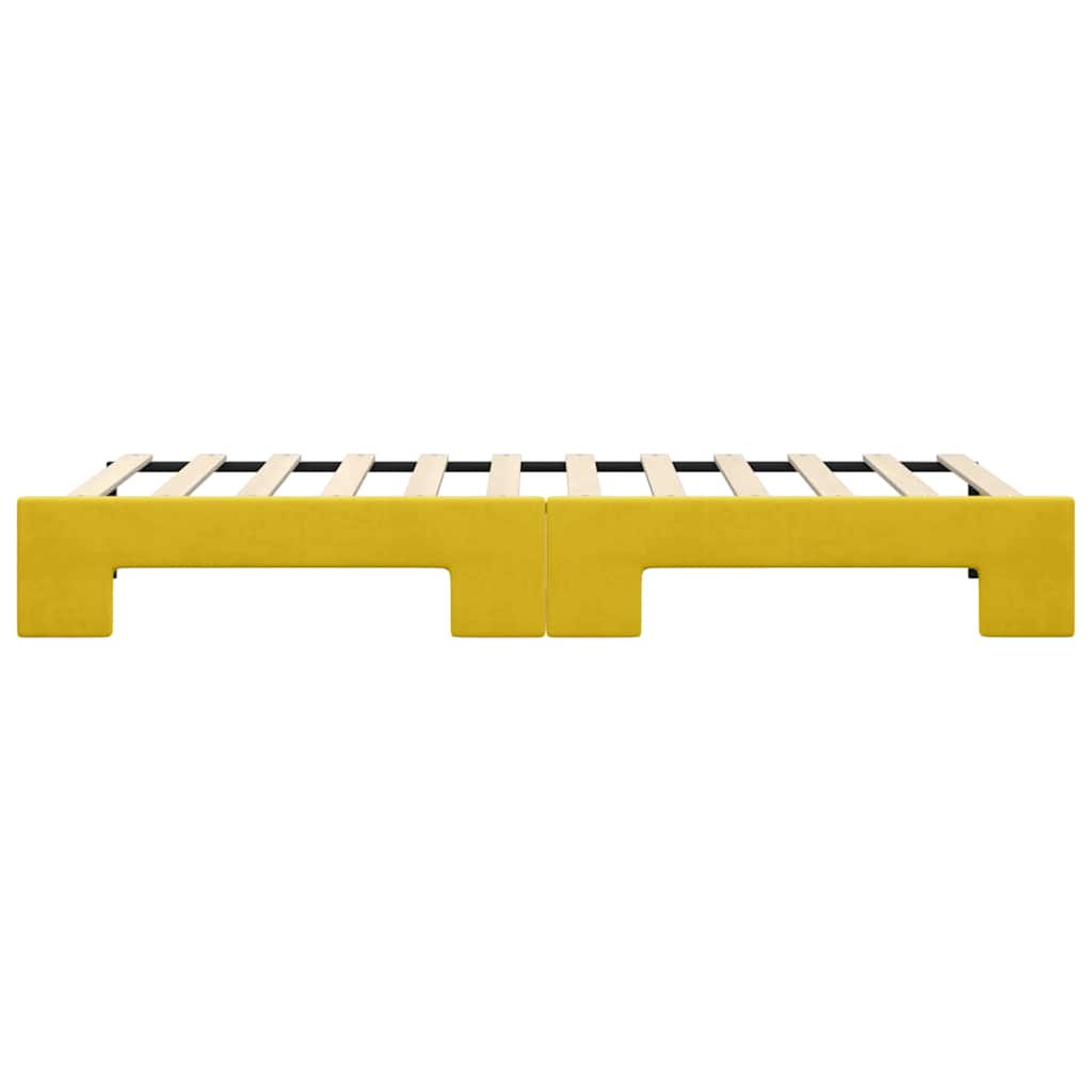 Divano Letto con Letto Estraibile-Sofa Letto-Daybed Giallo 80x200 cm in Velluto 629550