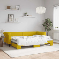 Divano Letto con Letto Estraibile-Sofa Letto-Daybed Giallo 80x200 cm in Velluto 629550