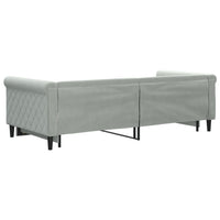 Divano Letto con Letto Estraibile-Sofa Letto-Daybed Grigio Chiaro 90x200 Velluto 325635