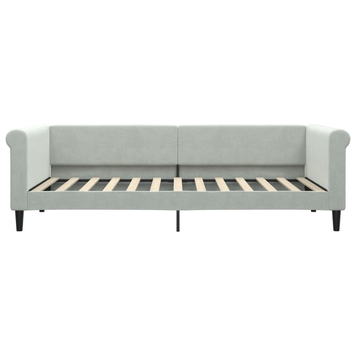 Divano Letto con Letto Estraibile-Sofa Letto-Daybed Grigio Chiaro 90x200 Velluto 325635
