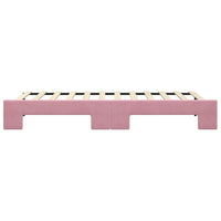 Divano Letto con Letto Estraibile Rosa 90x200 cm in Velluto