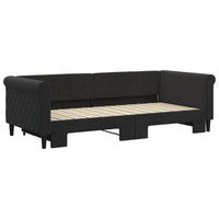 Divano Letto con Letto Estraibile Nero 90x200 cm in Velluto 3197775