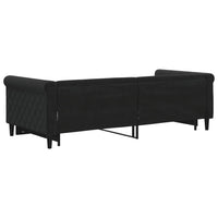 Divano Letto con Letto Estraibile-Sofa Letto-Daybed Nero 90x200 cm in Velluto 714882