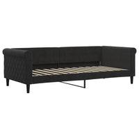 Divano Letto con Letto Estraibile Nero 90x200 cm in Velluto 3197775