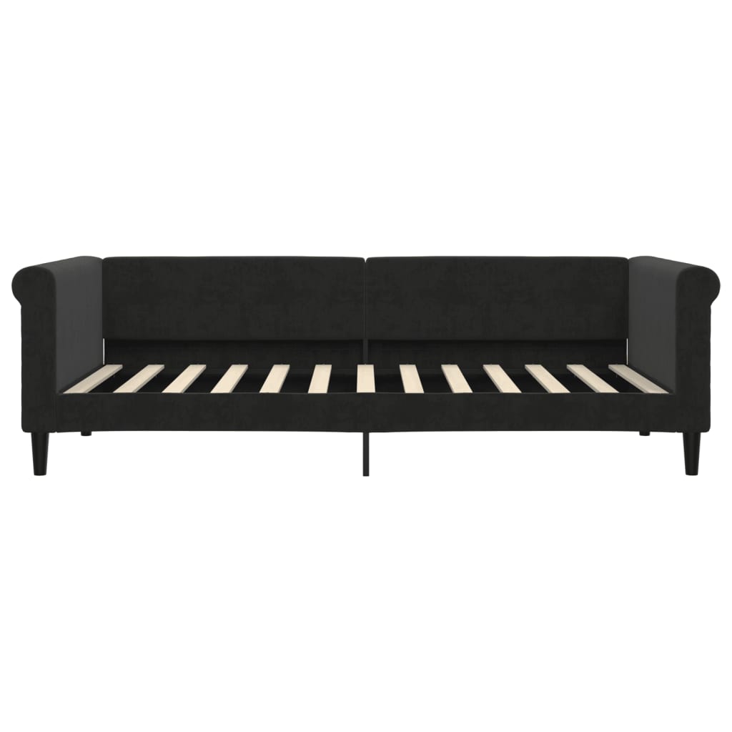 Divano Letto con Letto Estraibile-Sofa Letto-Daybed Nero 90x200 cm in Velluto 714882