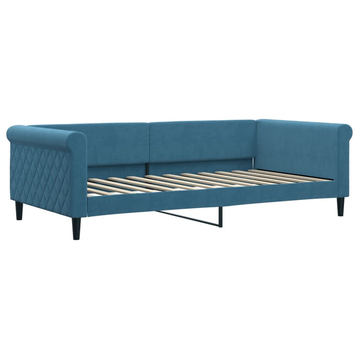 Divano Letto con Letto Estraibile Blu 100x200 cm in Velluto 3197777