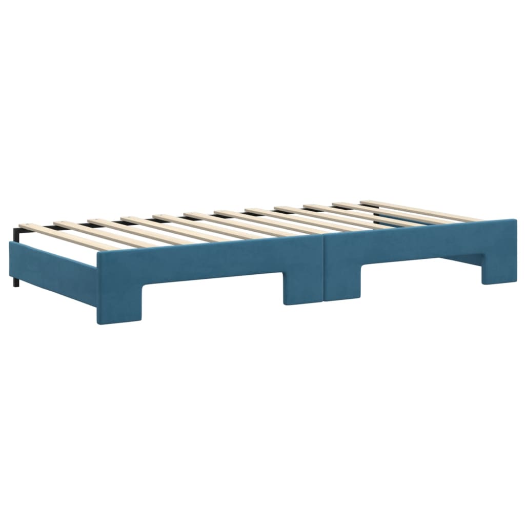 Divano Letto con Letto Estraibile-Sofa Letto-Daybed Blu 100x200 cm in Velluto 486362