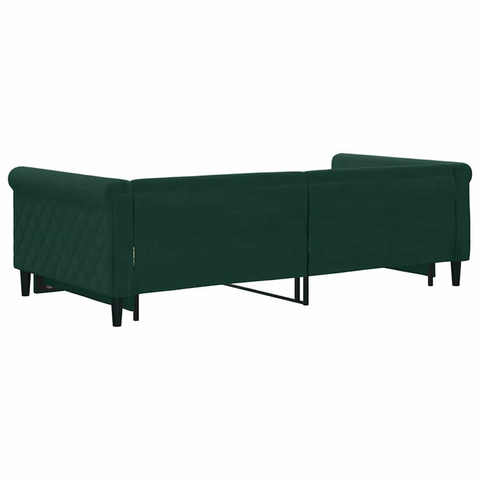 Divano Letto con Letto Estraibile-Sofa Letto-Daybed Verde Scuro 100x200cm Velluto 621444