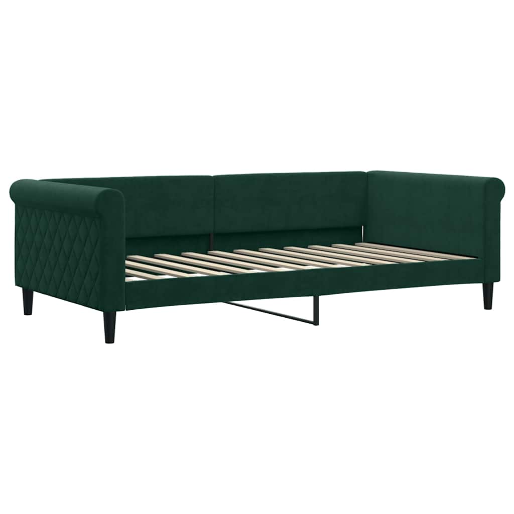 Divano Letto con Letto Estraibile-Sofa Letto-Daybed Verde Scuro 100x200cm Velluto 621444