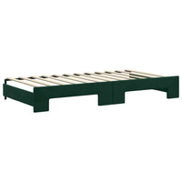 Divano Letto con Letto Estraibile-Sofa Letto-Daybed Verde Scuro 100x200cm Velluto 621444