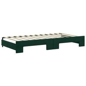 Divano Letto con Letto Estraibile-Sofa Letto-Daybed Verde Scuro 100x200cm Velluto 621444