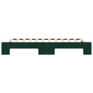 Divano Letto con Letto Estraibile-Sofa Letto-Daybed Verde Scuro 100x200cm Velluto 621444