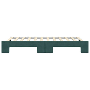 vidaXL Divano Letto con Letto Estraibile Verde Scuro 100x200cm Velluto