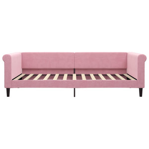 Divano Letto con Letto Estraibile Rosa 100x200 cm in Velluto 3197781