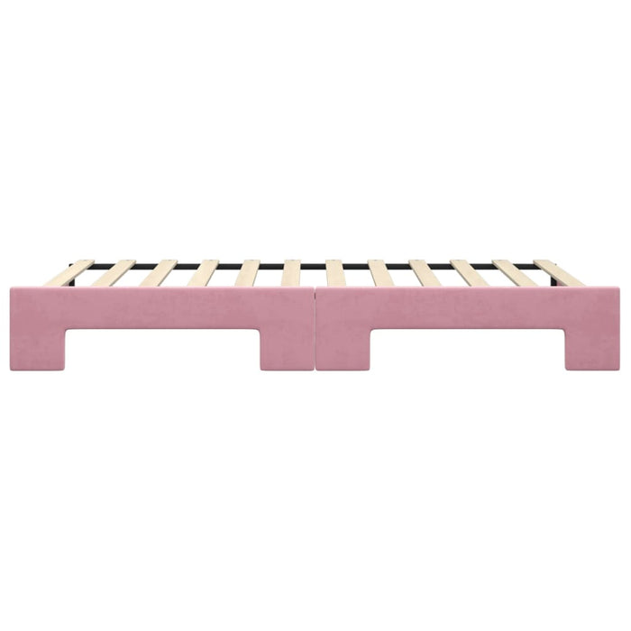 Divano Letto con Letto Estraibile Rosa 100x200 cm in Velluto 3197781