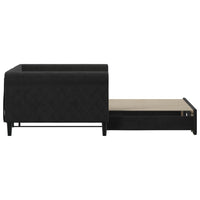 Divano Letto con Letto Estraibile Nero 100x200 cm in Velluto 3197782