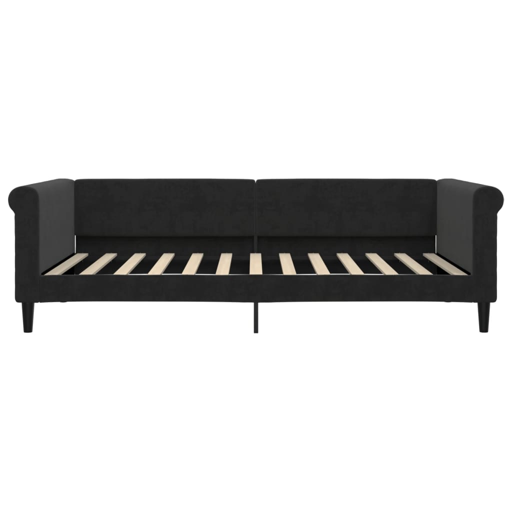 Divano Letto con Letto Estraibile-Sofa Letto-Daybed Nero 100x200 cm in Velluto 389707