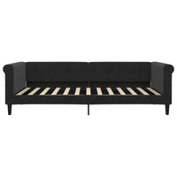 Divano Letto con Letto Estraibile-Sofa Letto-Daybed Nero 100x200 cm in Velluto 389707