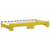 Divano Letto con Letto Estraibile Giallo 100x200 cm in Velluto 3197783
