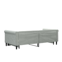 Divano Letto con Letto Estraibile Grigio Chiaro 90x190 Velluto 3197784